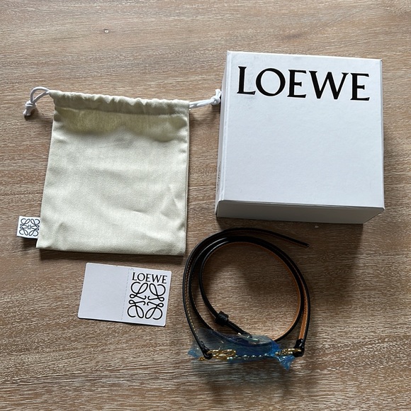 Loewe Word Belt Black Gold Size 95 - Picture 6 of 9